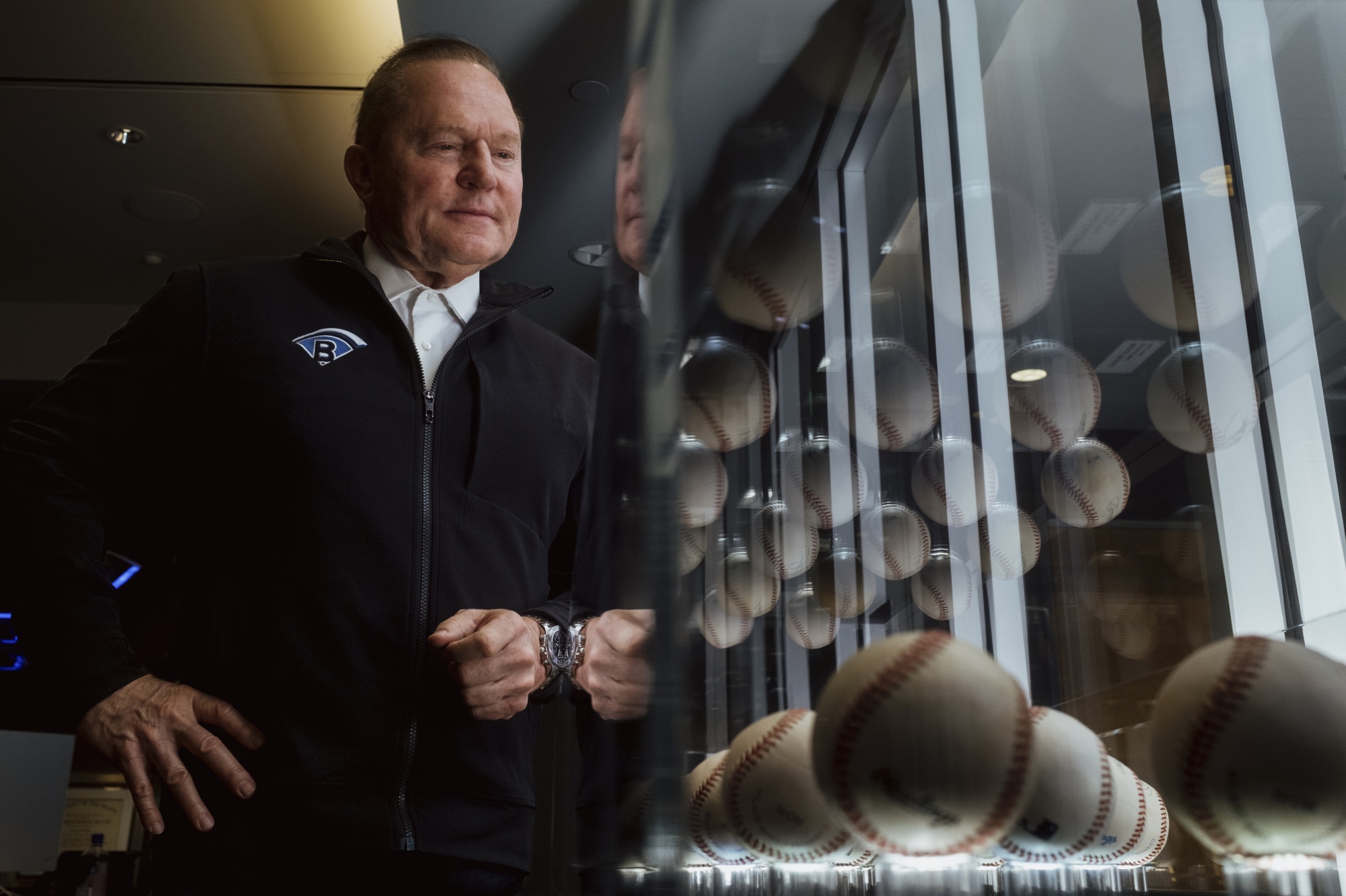 American sports agent Scott Boras at his firm's Southern California headquarters. He negotiated contracts worth $1.7 billion for his clients this offseason.