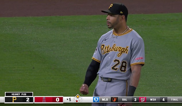 After fans reached over and touched him, an angry Pham was seen simulating masturbation