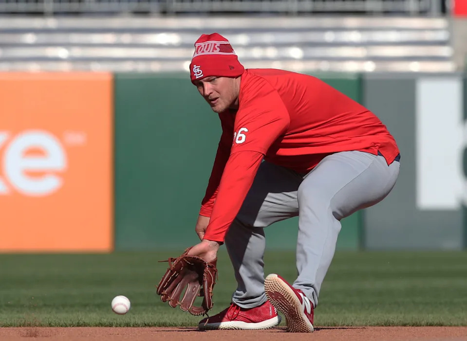 St. Louis Cardinals first baseman Luken Baker is heading to the minors once again after struggling to get it going at the big league level.© Charles LeClaire-Imagn Images