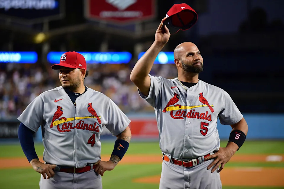 Yadier Molina and Albert Pujols are honored in their final series at Dodger StadiumGary A. Vasquez-Imagn Images