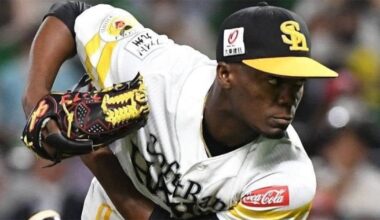 Liván Moinelo secures his first victory of the season in Japanese baseball
