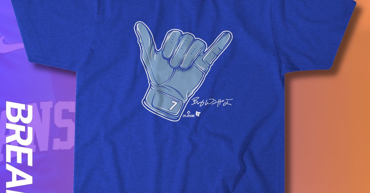 The Bobby Witt Jr. “Hang Loose” t-shirt is now available at BreakingT