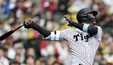 Baseball: Teruaki Sato's 2-homer, 6-RBI day leads Tigers romp over Carp