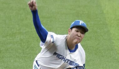 Baseball: Near-perfect Gu Lin pitches Fighters past Eagles