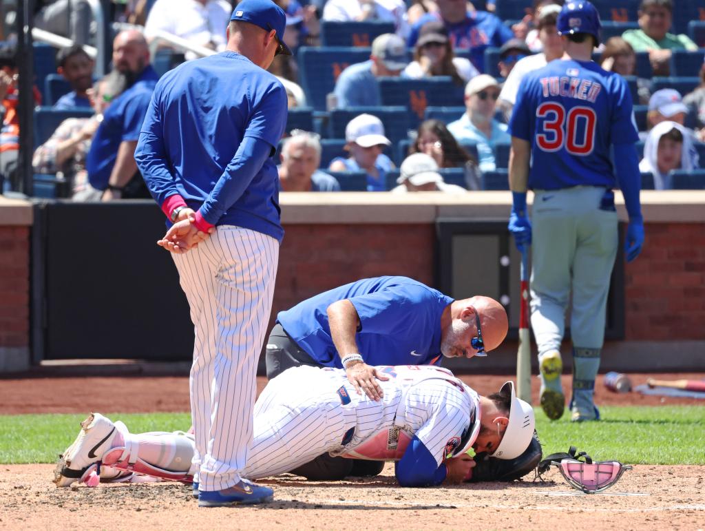 Foul tip to groin has Mets' Luis Torrens mulling equipment change