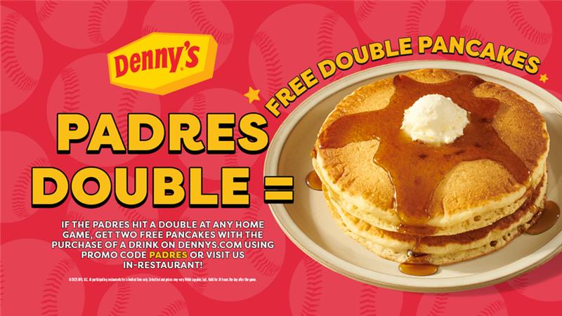 Denny’s teams up with the Padres for a home run season of fun and freebies