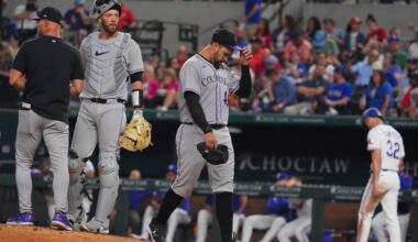 Rockies strike out 14 times in loss to Rangers, slide to 7-36