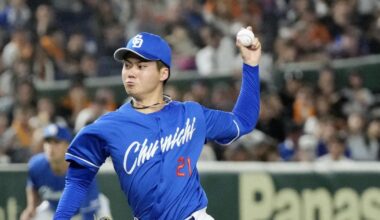 Baseball: Dragons fall to Giants, but rookie pitcher Kanemaru shines