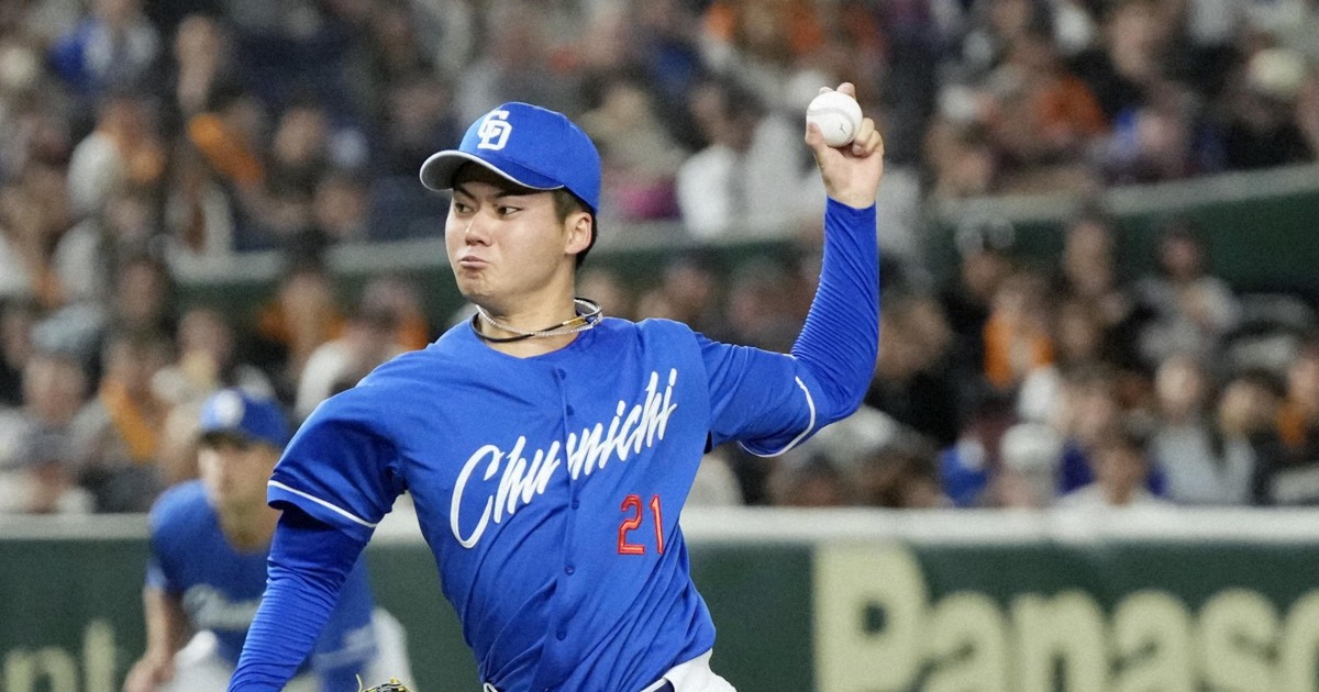 Baseball: Dragons fall to Giants, but rookie pitcher Kanemaru shines