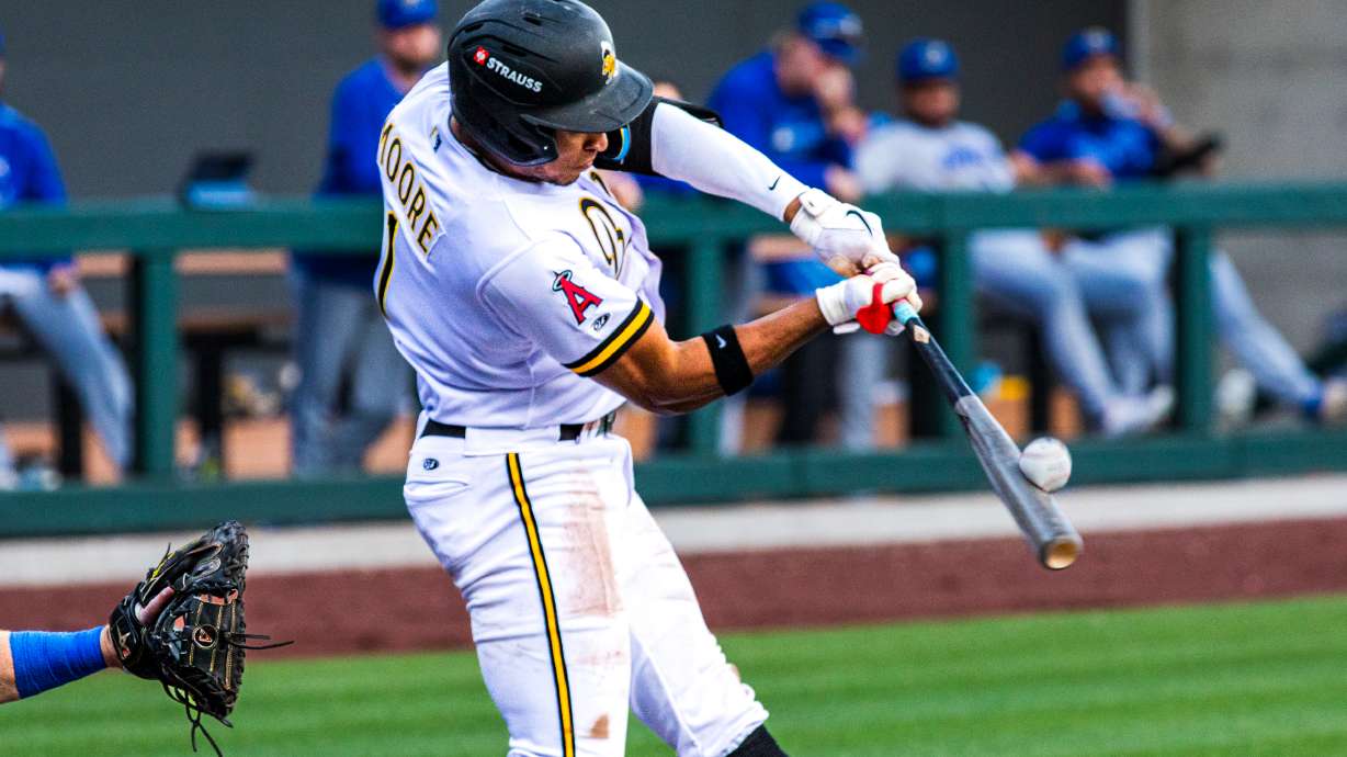 Rising MLB prospect Christian Moore makes a splash with Salt Lake Bees