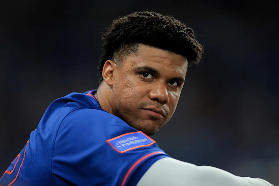 New York Mets right fielder Juan Soto (22)© Sam Navarro-Imagn Images