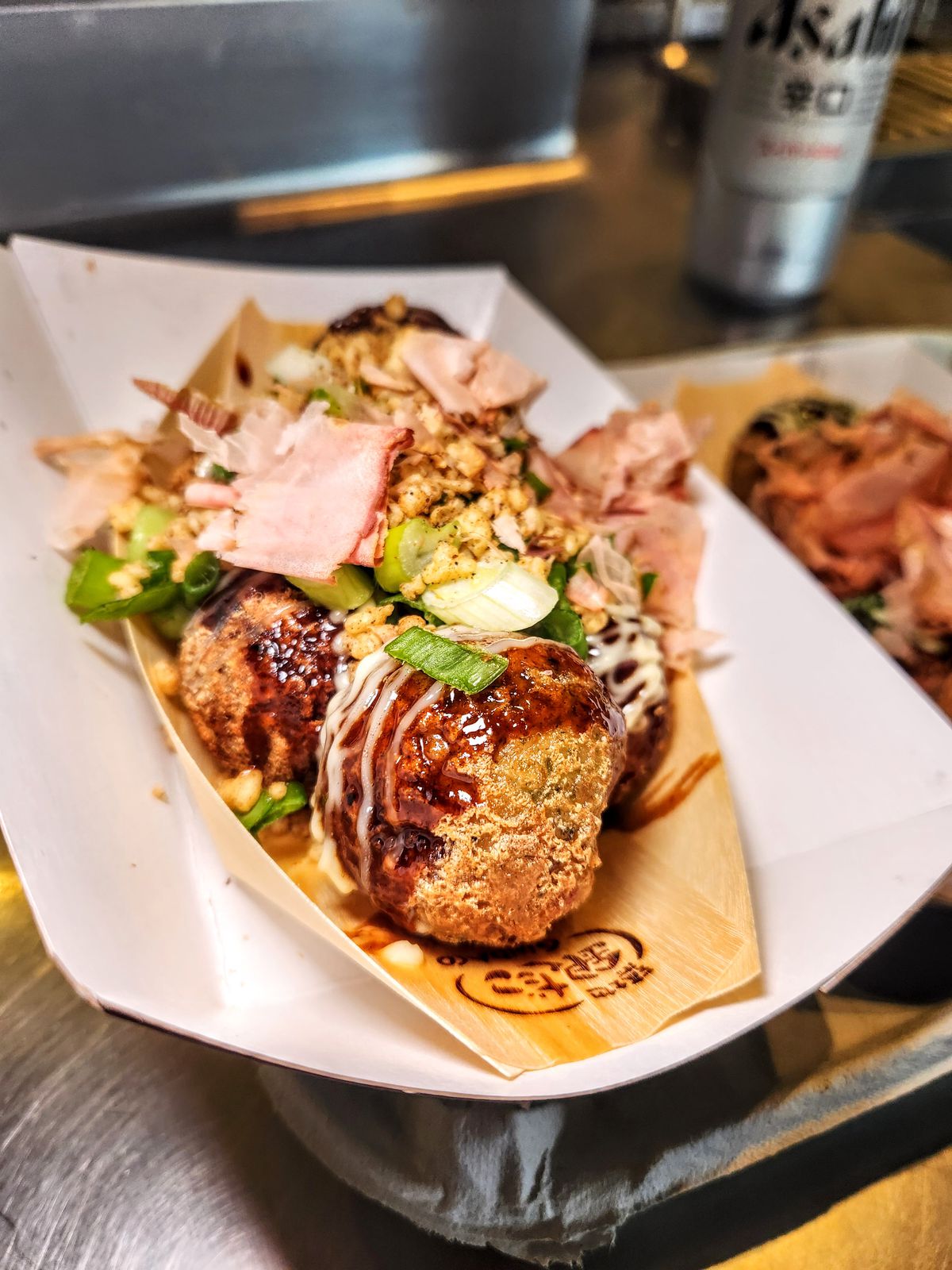 Takoyaki octopus balls at Dodger Stadium.