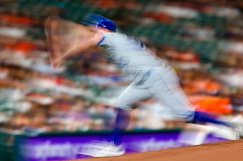 Kansas City Royals starting pitcher Kris Bubic (50) pitches against the Houston Astros in the fourth inning at Daikin Park on May 13, 2025.