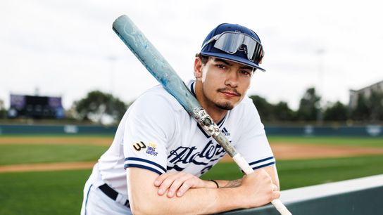 Colin Yeaman poses for a photo at Cicerone Field at Anteater Ballpark on May 7, 2025 in Irvine, California. 