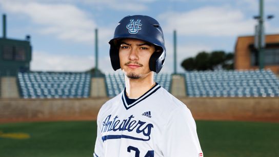 Colin Yeaman poses for a photo at Cicerone Field at Anteater Ballpark on May 7, 2025 in Irvine, California. 