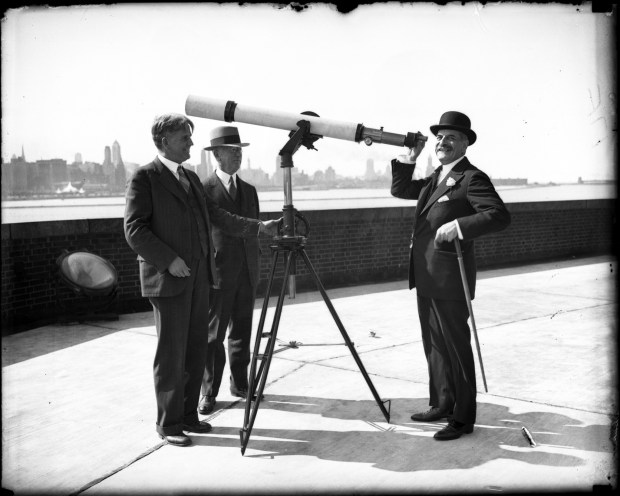 Professor Philip Fox, from left, Max Adler and Felix Warburg...