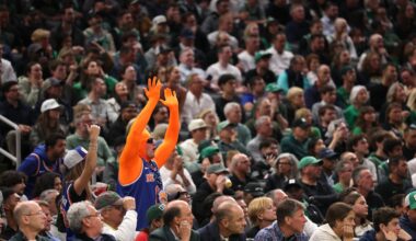 Some Knicks made their presence known at TD Garden at Game 1 on Monday night.