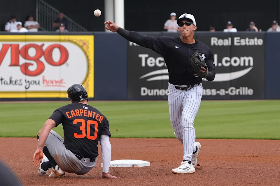 New York Yankees infield prospect George Lombard, Jr.Dave Nelson-Imagn Images