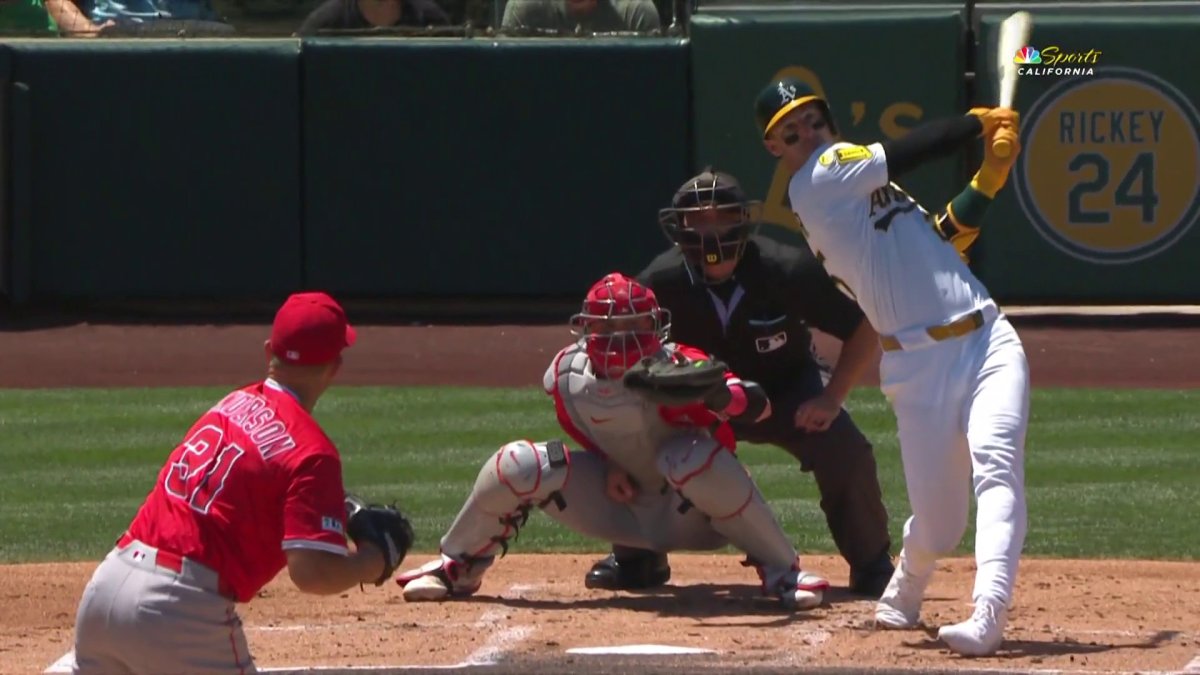 Brent Rooker’s 11th home run gives Athletics early lead vs. Angels – NBC Sports Bay Area & California