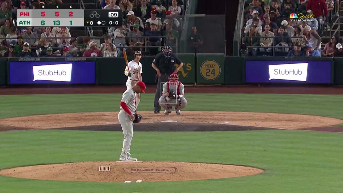 Brent Rooker’s clutch homer gives Athletics lead over Phillies – NBC Sports Bay Area & California