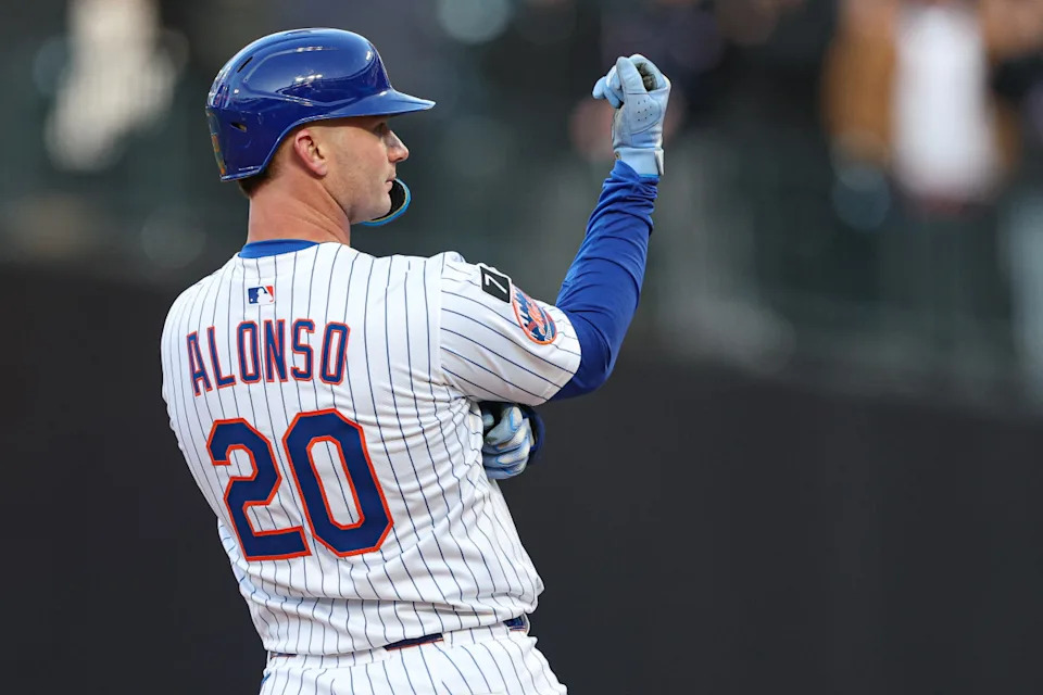 New York Mets first baseman Pete Alonso (20).Vincent Carchietta-Imagn Images