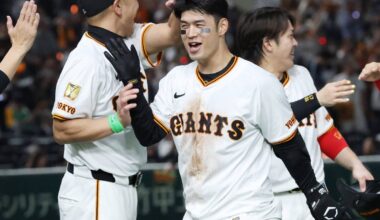 Giants rally to beat Swallows in dramatic season opener