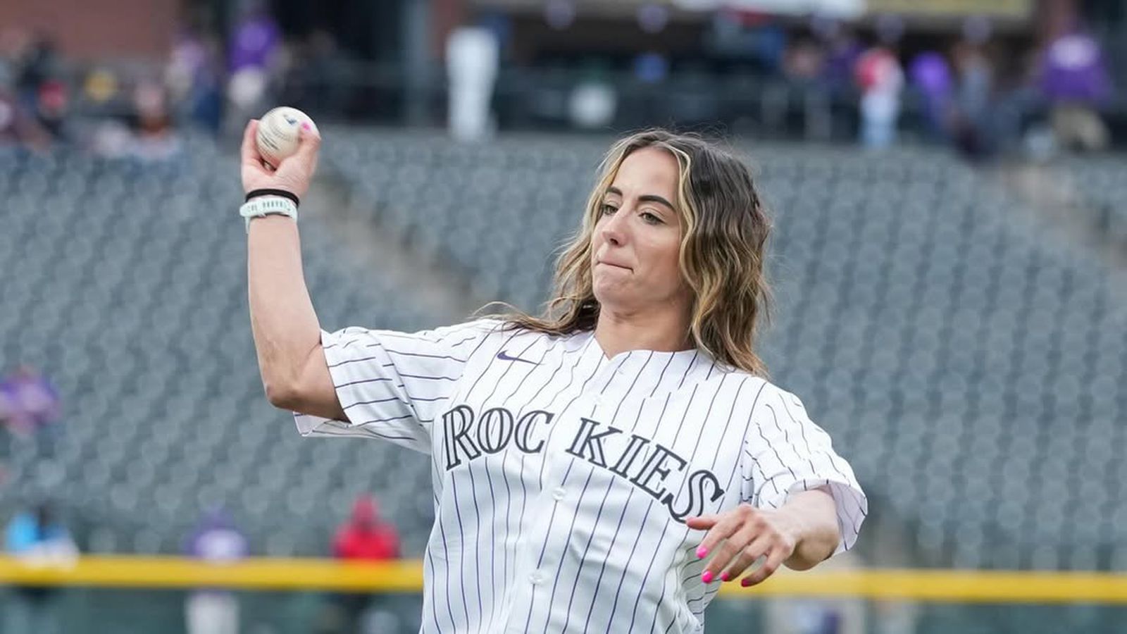 First pitch! UFC’s Maycee Barber hurls perfect strike for Rockies, clueless Coloradans cry foul (Video)