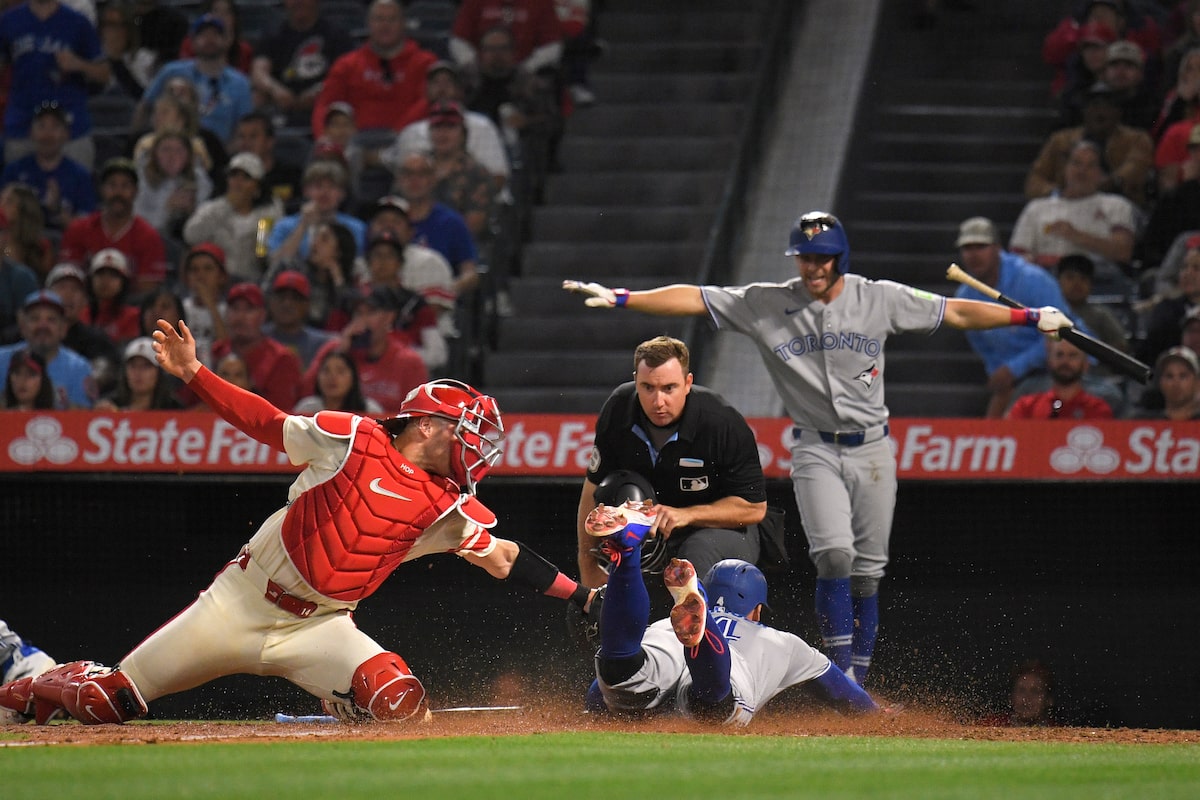 Blue Jays rally from four runs down to beat Angels 8-5, avoid series sweep