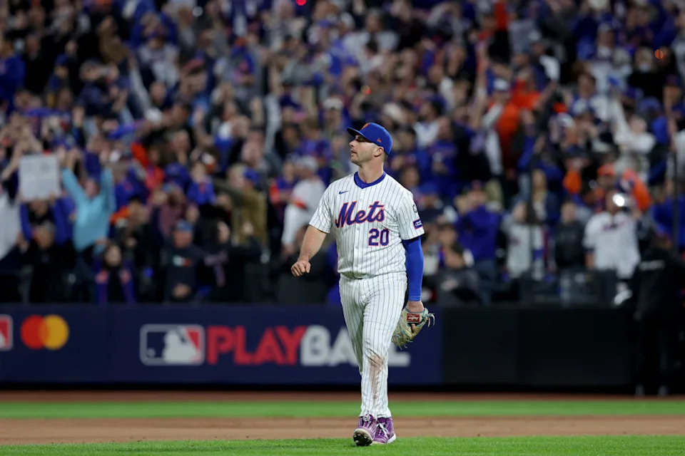 New York Mets first baseman Pete Alonso (20).© Brad Penner-Imagn Images