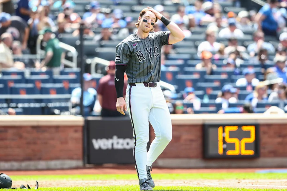 New York Mets third baseman Brett Baty (22) Wendell Cruz-USA TODAY Sports