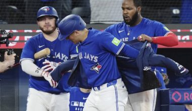 Varsho hits grand slam as Blue Jays rout Padres