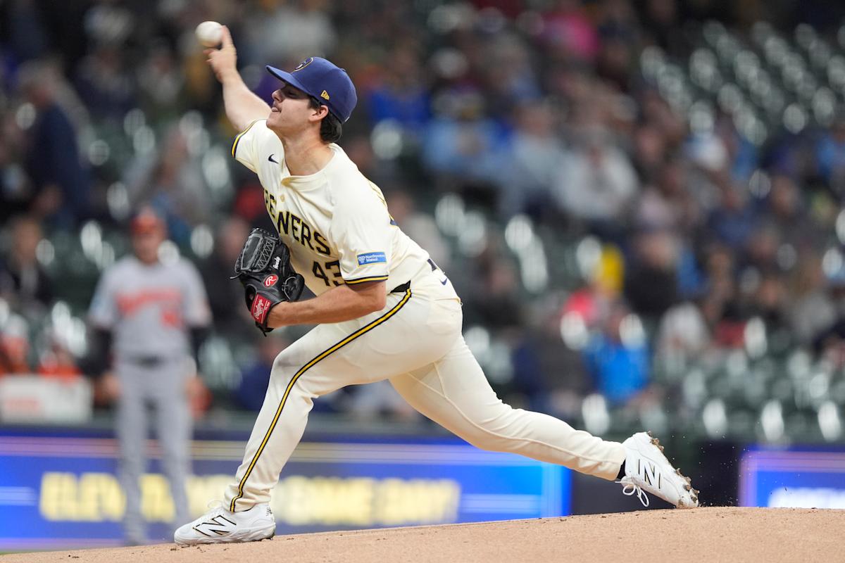 Henderson works 5 shutout innings as the Brewers win 5-2 to extend Orioles' skid to 8 games
