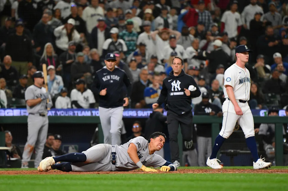 New York Yankees third baseman Oswaldo Cabrera (95) Credit&colon; Steven Bisig-Imagn Images