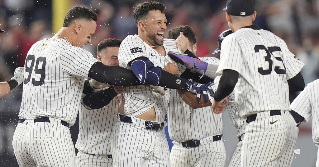 Yankees rally past Padres 4-3 in 10 innings after breaking up Cease's no-hit bid in 7th | Sports