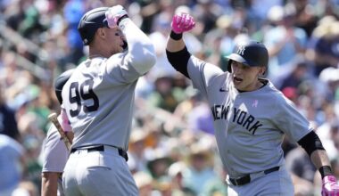 Judge gets 4 hits to raise his average to .409 and the Yankees beat the A's 12-2 | Sports