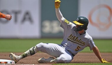 Athletics shortstop Jacob Wilson leaves game vs. Angels after getting hit by pitch on left forearm | MLB