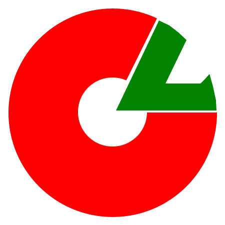 Central League Logo Primary Logo (1949-Pres) - A red 'C' next to a green 'L' together in the shape of a circle SportsLogos.Net