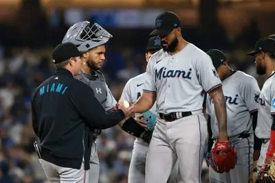 Miami Marlins v Los Angeles Dodgers