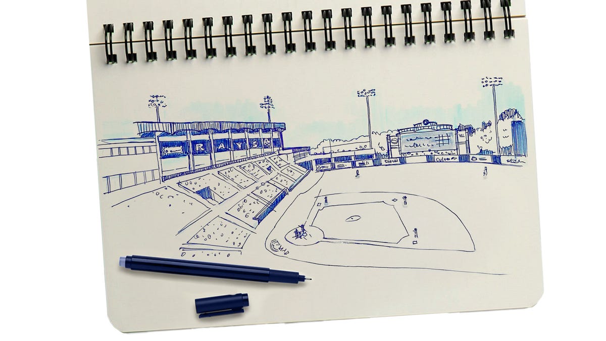 A sketchbook tour of the Tampa Bay Rays' temporary ballpark