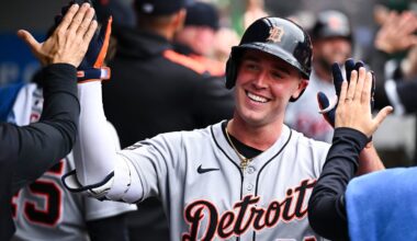 Kerry Carpenter lead way in 13-1 win vs Angels