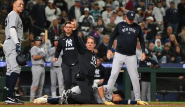 Yankees player carted off field