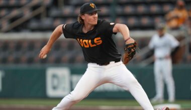 Latest MLB prospect ranking for Tennessee pitcher Nate Snead