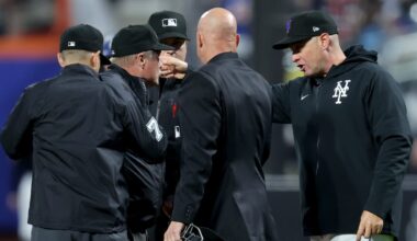 MLB rule on Michael Conforto tag up prevents double play Friday vs Dodgers