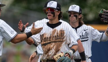 NCAA baseball tournament bracket projection filled with SEC, ACC