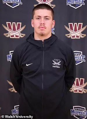 The 20-year-old, who is now awake and alert, suffered a broken neck, back and collarbone