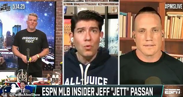 But ESPN's Jeff Passan (center) has urged the Pirates to consider a shock trade of the star