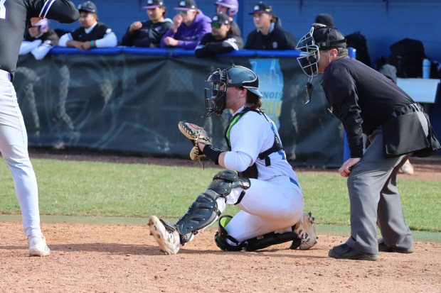 Streamwood graduate Nick Weaver frames a pitch for Elgin Community College during a game this season. (ECC photo)