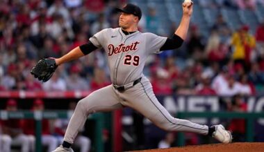 Benches clear between Detroit Tigers, Angels after exchange involving Tarik Skubal