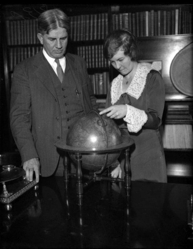 Adler Planetarium Director Philip Fox, left, and Assistant Director Maude...