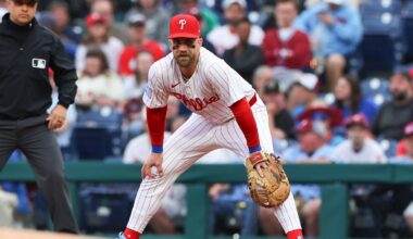 Bryce Harper out for Phillies-Braves doubleheader after HBP, but doing ‘a lot better than we expected’ – NBC Sports Philadelphia